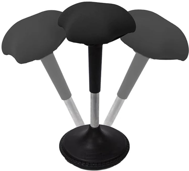 Image of Wobble Chair Ergonomic Active Sitting Stool, Perfect for Standing Desks and Core Strengthening (Black)