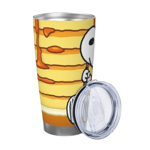 マグカップ スヌーピー(2) コーヒーカップ コンビニカップ 保冷 保温 タンブラー ステンレス製 大容量 真空断熱マグ 蓋付き 持ち運び 直接ドリップ 車用 600ml Straw Three-piece Set