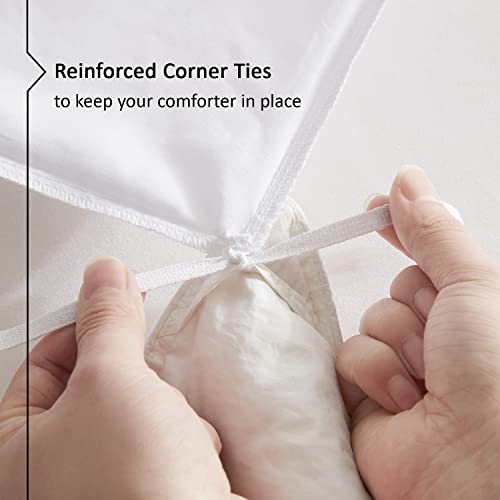 Nestl White Duvet Cover Queen Size - Soft Queen Duvet Cover Set, 3 Piece Double Brushed Queen Size Duvet Covers With Button Closure, 1 Duvet Cover 90X90 Inches And 2 Pillow Shams #TOP4