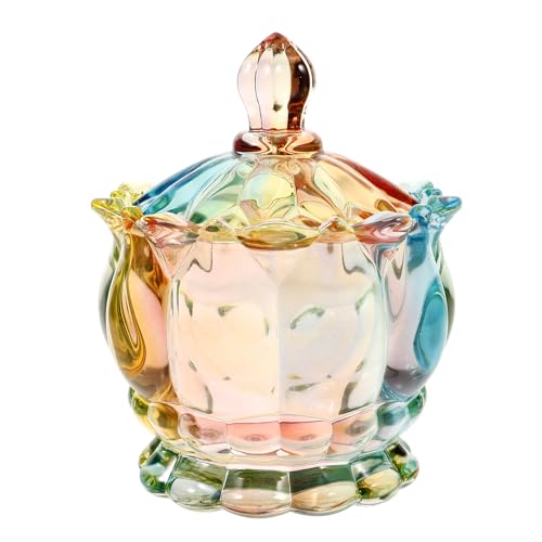Uonlytech Tarro de Cristal Transparente de 6 Oz con Tapa Tarro para Dulces y Snacks Recipiente Decorativo para Fiestas Bodas y Almacenamiento Doméstico