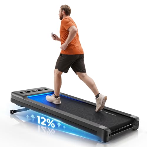 MERACH Walking Pad Treadmill with 12% Auto Incline, 400 lb Capacity Heavy Duty Walking Pad, Max...