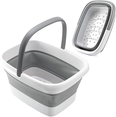 Bañera para pies plegable con asa y gran capacidad miniatura 3