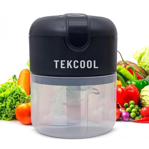 Image of TEKCOOL Elite Rechargeable Mini Electric Chopper, Food Grade Bowl, Stainless Steel Blades, One Touch Operation, for Mincing Garlic, Ginger, Onion, Vegetable, Meat, Nuts, 250 Ml, Black