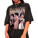 Unisex Damons Tee Salvatore Shirt, Vintage Vampire Show Tshirts Diaries Fan Gift Bootleg Tees