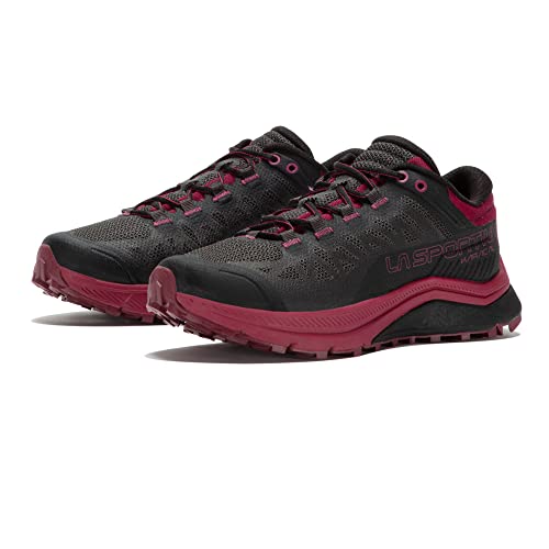 LA SPORTIVA Karacal Woman, Zapatillas de Trail Running Mujer, Black/Red Plum, 42.5 EU