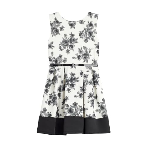 Beautees Girls' Skater Dress with Belt and Shrug4