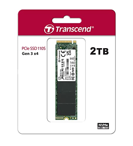 Transcend 2T MTE110S NVMe PCIe Gen3 x4 M.2 2280 Internal Solid State Drive 3D TLC NAND -TS2TMTE110S, Black, 2 TB - Image 4