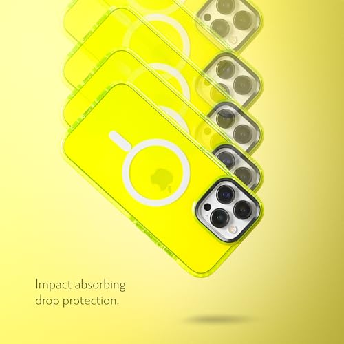 SteepLab Magnetic Barrier Case for iPhone 15 Pro Max, Compatible with MagSafe, Impact Absorbing 360 Degree Protection with Built-in Magnets (Hi-Energy Neon Yellow) by SteepLab - Used condition - Image 6