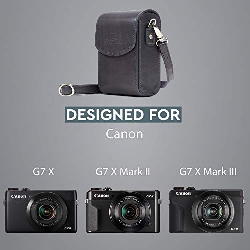 Funda de piel MegaGear para cámara Canon PowerShot G7 X miniatura 5