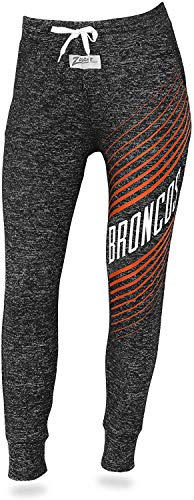 Zubaz NFL Women's Dark Heather Grey Joggers, Denver Broncos, X-Small