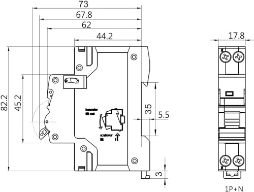 Mini disjoncteur magnétothermique GYM9N 220V AC pour tableau modulaire