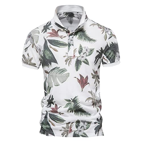 Polo en coton respirant pour homme à manches courtes confort