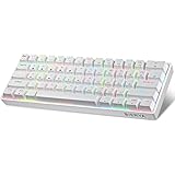 ★【Retroiluminación RGB】Incorpora 19 efectos de luz RGB y modos de retroiluminación de color sólido, brillo y velocidad de iluminación libremente ajustables, fácil cambio de combinaciones de teclas (la retroiluminación del teclado se puede desactivar). También puedes personalizar los efectos de iluminación de cada tecla a través del controlador