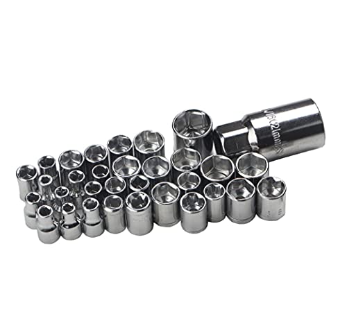 Kit Chave Catraca Canhão Cachimbo Com 40 Peças Soquetes