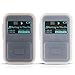 Silicone Skin Case Cover for AGPTEK A26, A12 MP3 Player, Shockproof and Durable, 2pcs in White and Tawny