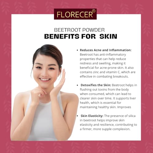 Image of Florecer Organic Beetroot Powder For Face, Skin & Hair And Lips- 100 Gram