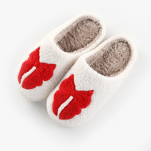 Image of Cherry Slippers for Women Men Fruit Shoes Cute Memory Foam Soft Winter Warm Indoor Outdoor Slippers