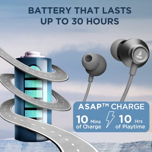 Image of boAt Rockerz Apex Bluetooth Wireless in Ear Earphones with Spatial Bionic Sound Powered by Dirac Virtuo, Touch Sensors, Beast Mode, ENx Tech,30H Playtime,ASAP Charge(Classic Grey)
