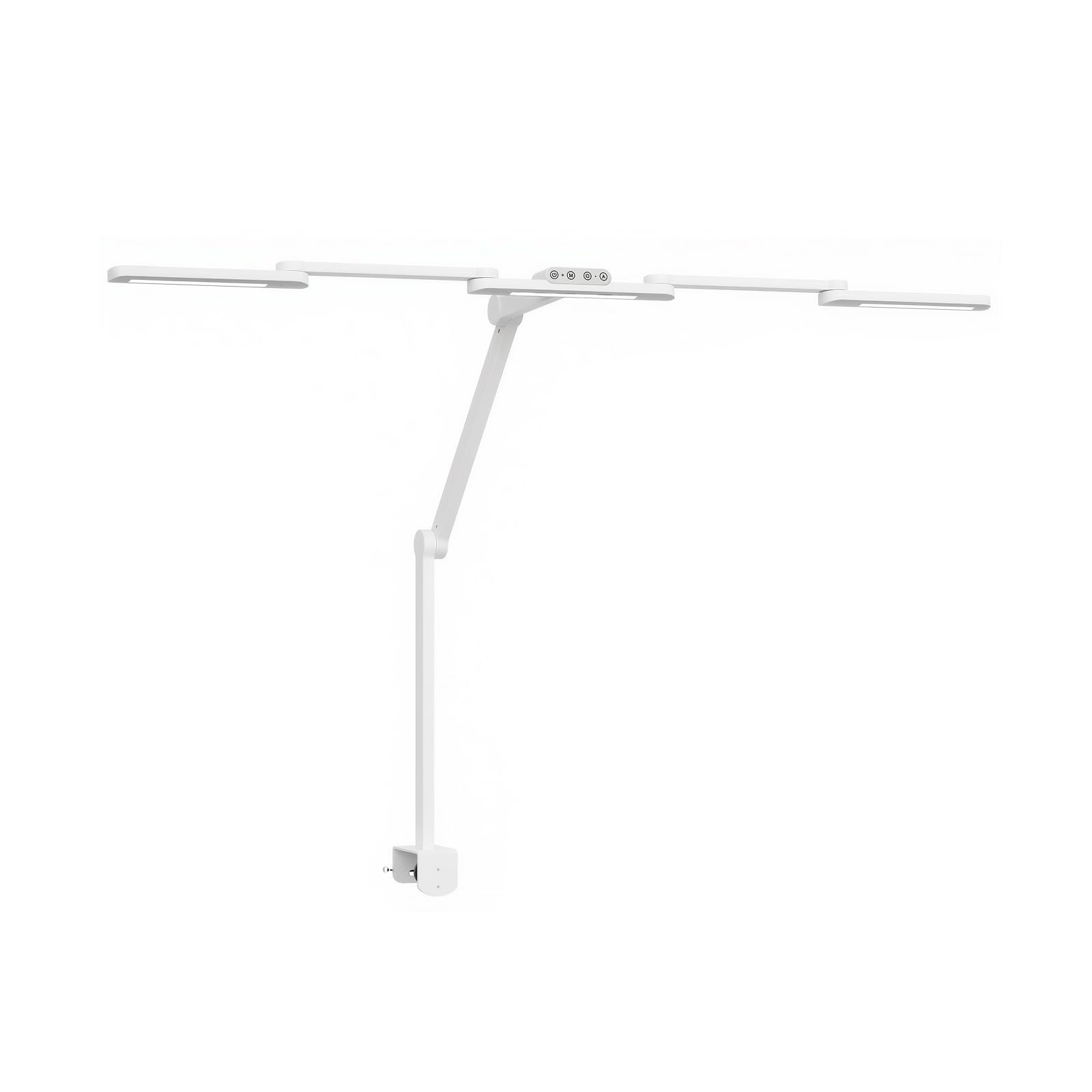 HOKO LED Schreibtischlampe, dimmbare Doppelkopf Klemmleuchte mit 1300 lm, 3000-6000 K, hohem CRI, 1050 mm ausziehbar für Dual Monitor, Homeoffice und L-Schreibtisch