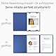 Bewerbungsset // 10 Stück 3-teilige Bewerbungsmappen Blau + 250 Blatt 100 g/m² Premium Bewerbungspapier + 10 Stück B4 Versandtaschen in Weiß - Das ultimative Bewerbungsmappen-Bundle - All inkl.