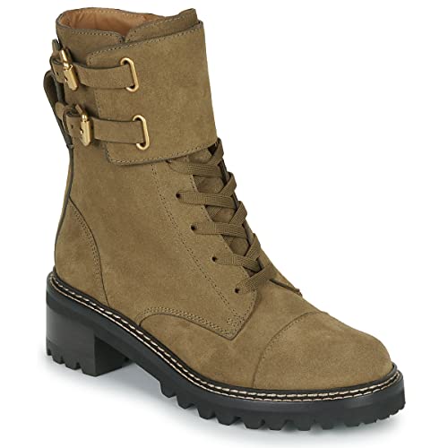 See by Chloe Mallory Ankle Boot Khaki 1 EU 36 (US Women's 6) M