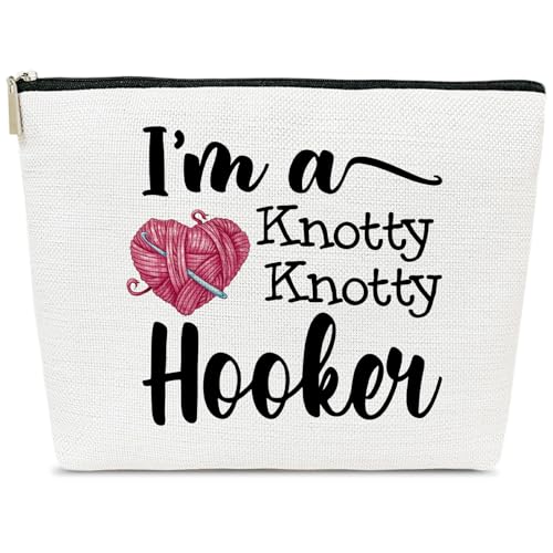 Gifts for Crochet lovers, Knitting Bags for Crocheting, I'm A Knotty Knotty Hooker, Gifts for Knitting Accessories Yarn Bag