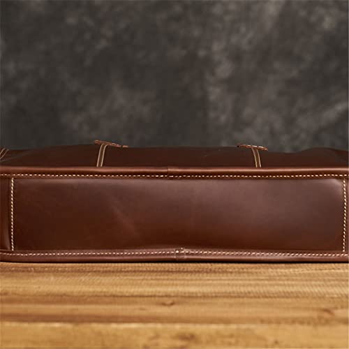 Leather Men's Briefcase Large Capacity Business Bag Black Male Shoulder Laptop Bag3
