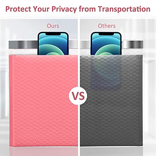 Sortop-Bubble-Mailers-85x12-Inch-Bubble-Poly-Mailers-25-Pack-Self-Seal-Padded-EnvelopesBubble-Lined-Wrap-Packing-Bags-for-Small-BusinessCoral-Red