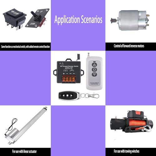 Idealwin IDEALWIN-F&R-001 Forward Reverse Switch Working Voltage Dc5V To 48V, Linear Actuator 12V Remote Switch Of Current Rating 10A thumb #4