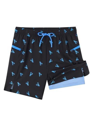 APTRO Mens Swim Trunks with Compression Liner 5