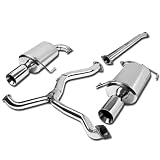 DNA MOTORING CBE-LEGACY-T2-SS Muffler CatBack Exhaust System [Compatible with 05-09 Subaru Legacy H4 Turbo.]