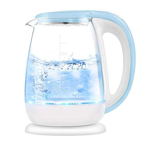 Bouilloire électrique en verre 1.8 L portable 1500W rose XXZ