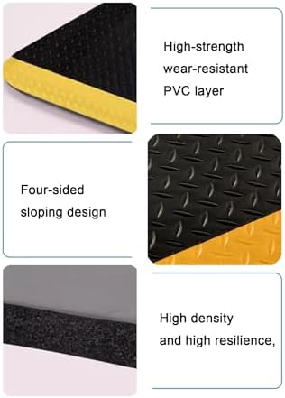 Ergonomic Anti-Fatigue Workplace Mat, 23.6" Thick Soft Comfort Mat for Soreness Relief, Non-Slip Floor Mat for Office & Home (70x120CM)