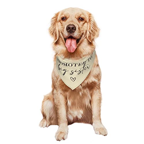 Vercosee Promoted To Big Sister Dog Bandana Moms Pregnant Dog Bandanas,Pregnancy Announcement Dog Bandana Pet Scarf, Pet Accessories (Khaki) #TOP7
