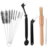 14stk Reinigungsbürstenset Kaffeemaschinen, Reinigungsset Espressomühlen aus Holz und Kunststoff Multifunktionsbürsten für Siebträger Mahlwerke Tassen Flaschen für Privaten und Gewerblichen Gebrauch