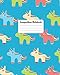 Composition Notebook: Cute Unicorn Pattern 8x10 Blank Wide-Ruled Composition Notebook in Light Blue
