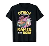 Funny Ramen and Boba Lover - Kawaii Bubble Tea Ramen Otaku Camiseta