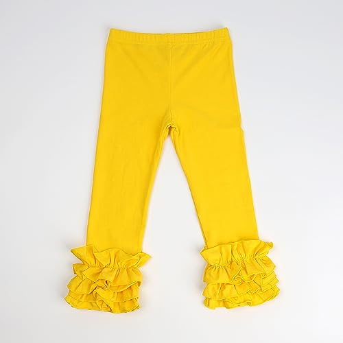 Image of HOOLCHEAN Baby Toddler and Little Girls Cotton Ruffle Leggings