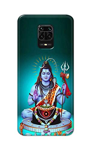 Image of Printed Hard Back Cover Case for Mi Redmi Note 9 Pro | Mi Note 9 Pro Max Back Cover (Lord Shiva) -1803