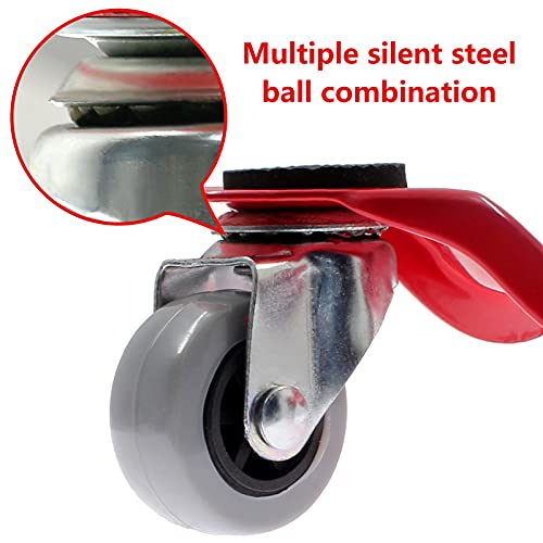 Bonsicoky 6" Steel Tri-Dolly With Rubber Wheel, 200-Lb Load Capacity Furniture 3 Wheel Mover Universal Moving Tools For Moving Heavy Objects, Furniture, Appliances - 4Pack #TOP3