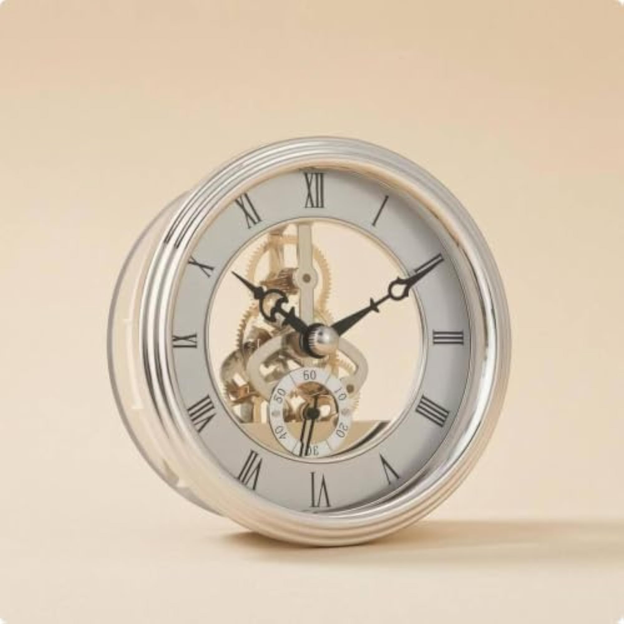 Round Clock Insert Mechanical Gears, Clock Face Insert