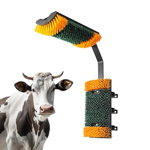 2-Way Livestock Scratching Brush, Heavy Duty Dual-Sided Cow & Horse Grooming Brush, Coat Care & Stress Reduction Scratcher for Horses, Cattle, Sheep, Goats
