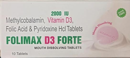 Folimax D3 Forte - Strip of 10 Tablets