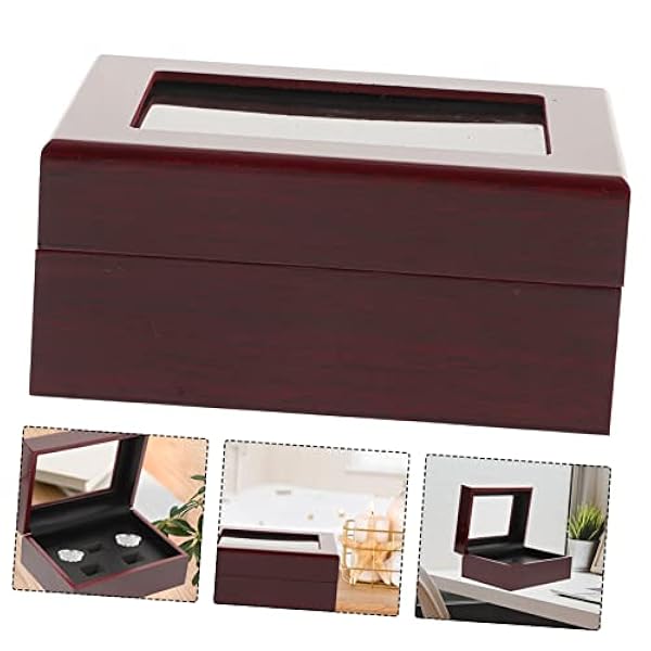 ABOOFAN 4Pcs Box Campione Anello Box Campione Anello Caso Trofeo Caso Vetrina Anello Monili Di Caso Di Esposizione Anello Decorativo Caso Anello Creativo Caso Di Stoccaggio Decorare