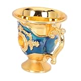 BEBEMOKO Copa de Licor Metálica Europeo Vaso Resistente Antigolpes con Base Estable para Hogar y Fiestas