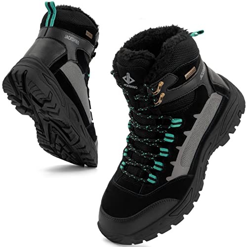 JACKSHIBO Winterschuhe Herren Winterstiefel Wasserdicht Stiefel Trekking...