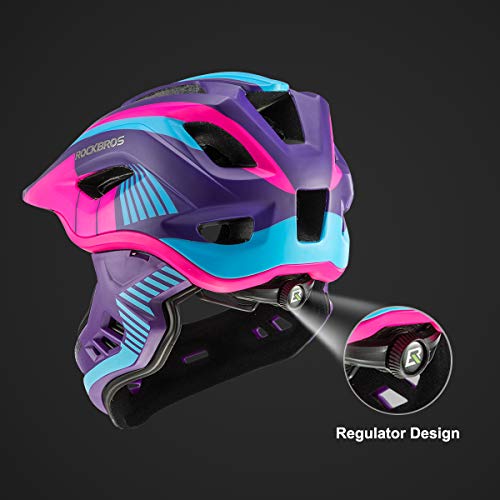 ROCKBROS Kids Full Face Bike Helmet Lightweight Detachable MTB Helmet - image 4