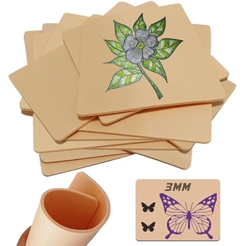 3MM Tattoo Fake Skin - Narkysus 15Pcs Tattoo Skin Practice 3MM Thick Fake Skin Blank Tattoo Practice 7.4x5.6" Double Sides Use for Beginners and Artists Tattoo Supplies Cover