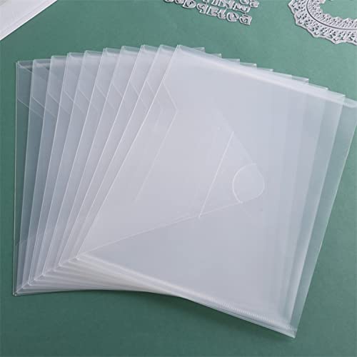 Image of 20 Pcs Large 11.5 inchX9 inch Stamp & Die Storage Pockets Resealable Clear Plastic Seal Bags Storagefor Cutting Dies Stencil Album Stamp Crafts for DIY Scrapbooking Paper Card Craft Cutting Dies Storage