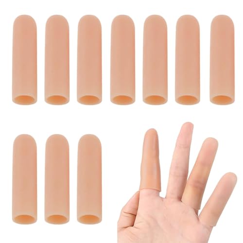 JEYORZY 16pcs Protector de Dedos, Protector dedos mano, Manga de Dedos, Protector de Dedos Gel, Protector para dedos, Funda Finger Protector, Ideal para gatillo de dedo Agrietamiento de dedos Artritis